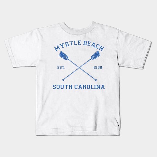 Vintage Myrtle Beach Vacation Apparel Kids T-Shirt by Vector Deluxe